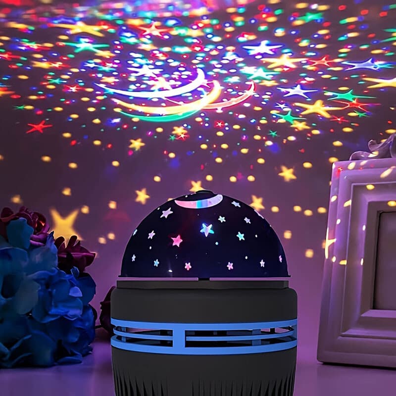 Evershine Sternenhimmel-Projektor mit Wasserwellen-Effekt, rotierender Lichtscheibe und USB-Ladekabel