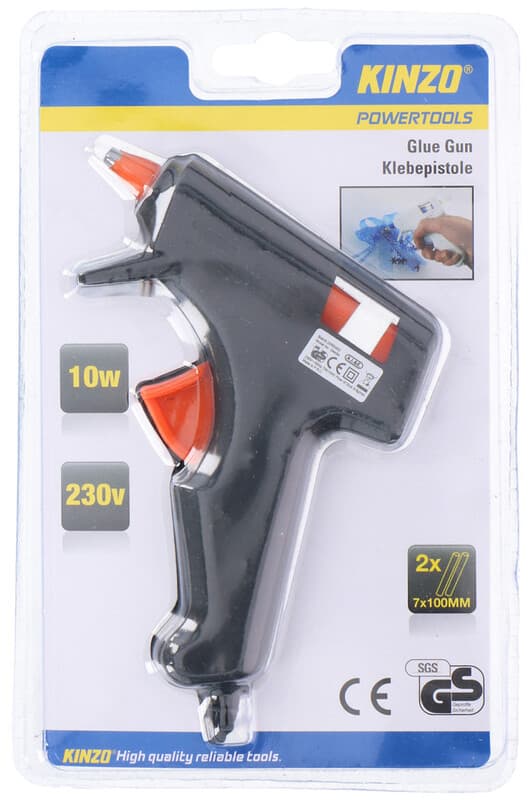 Kinzo Klebepistole schwarz 10W 230V