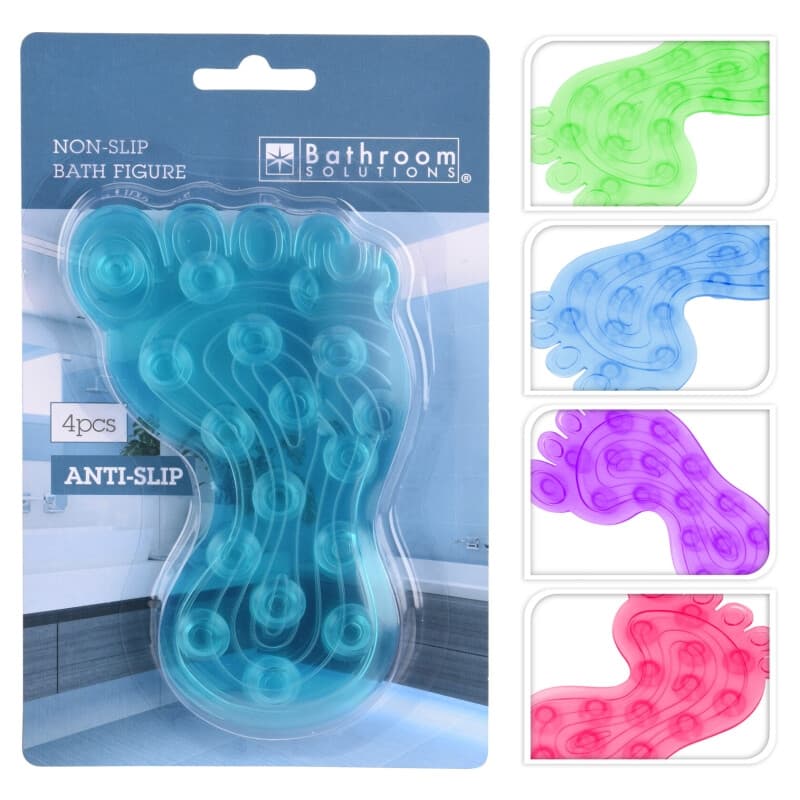 Rutschfeste Badematte (4er-Pack, Stil)