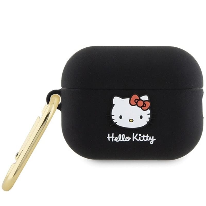Hello Kitty 3D-Silikonhülle in Form eines Katzenkopfs für AirPods Pro 2 (2022/2023) - Schwarz