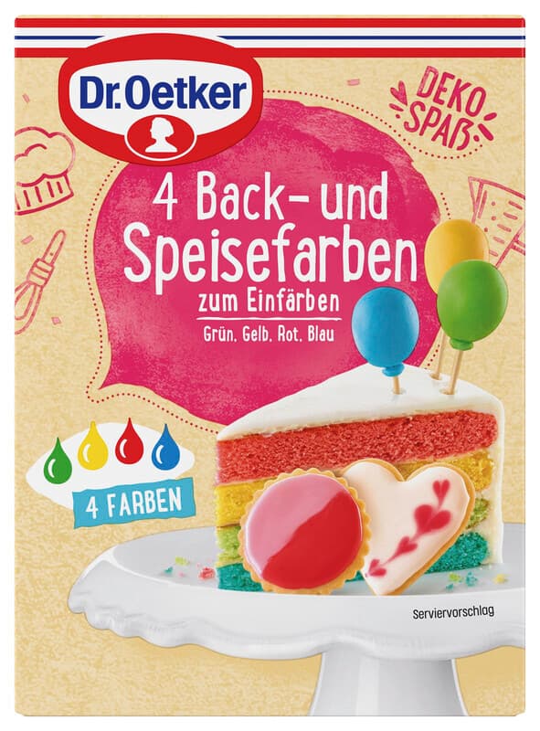 Dr. Oetker 4 Back- und Speisefarben