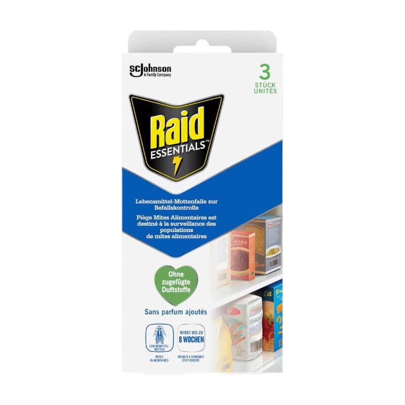 Raid Essentials Lebensmittel-Motten-Falle, 3 Stück Einheit