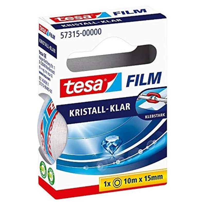 tesa Transparentes Klebeband, 10 m:15 mm, Hängebox