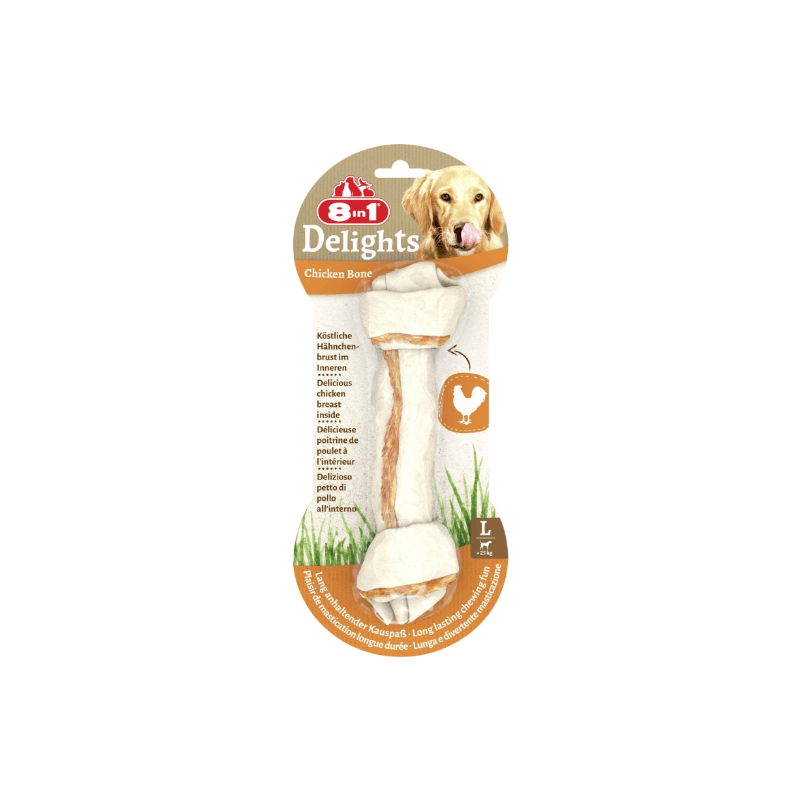 8in1 Delights 1 Kauknochen Huhn Größe L 1 Stk
