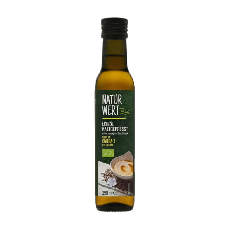 NaturWert Bio Leinöl kaltgepresst extra nussig 250 ml
