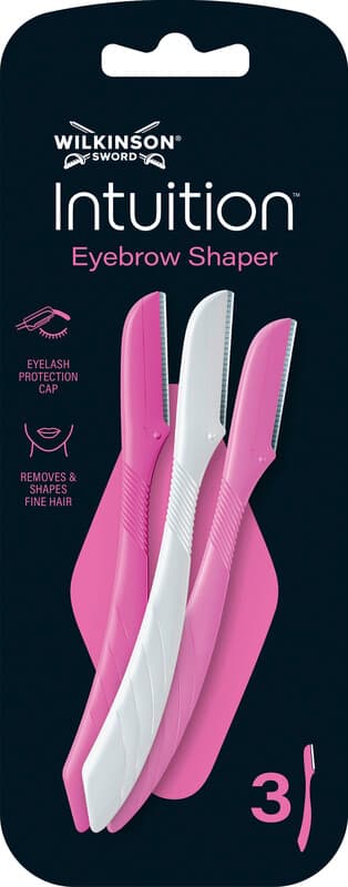 Wilkinson Sword Intuition Perfect Finish Augenbrauenformer für Damen x3