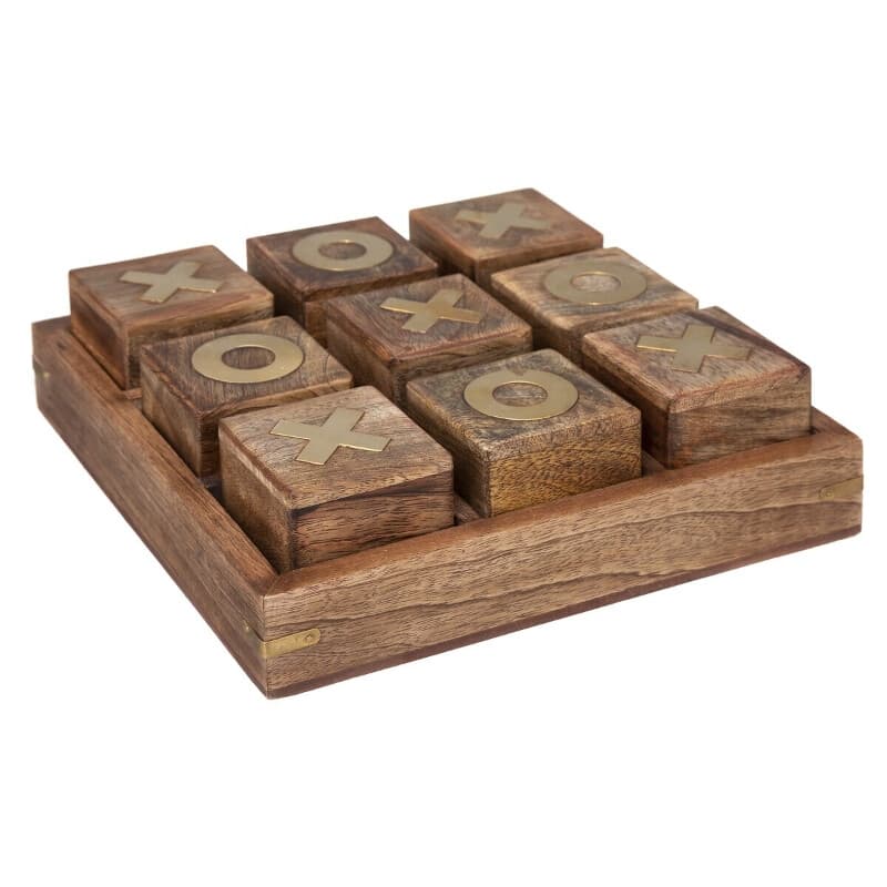 Oscar Tic-Tac-Toe-Spiel 23 x 23 cm aus Mangoholz