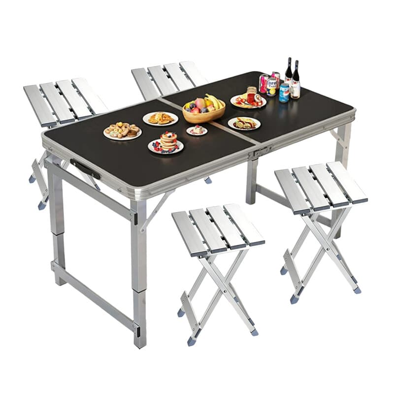 Huacan Outdoor Nachtmarktstand Tragbarer Klapptisch und Stuhl 1 Set