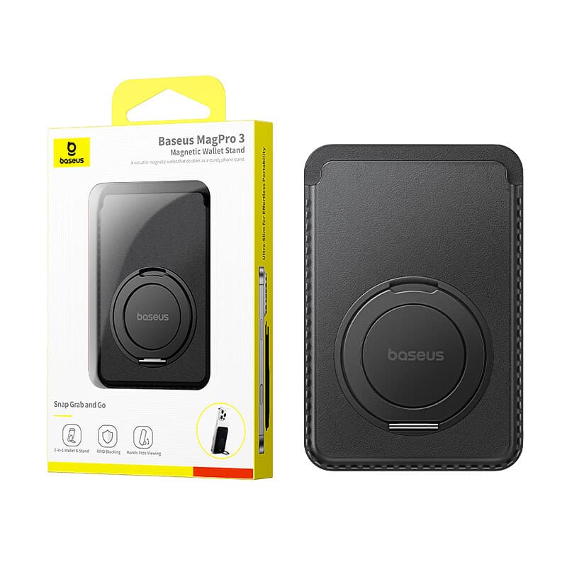 Baseus MagPro 3 magnetischer Wallet-Ständer, Cosmic Black