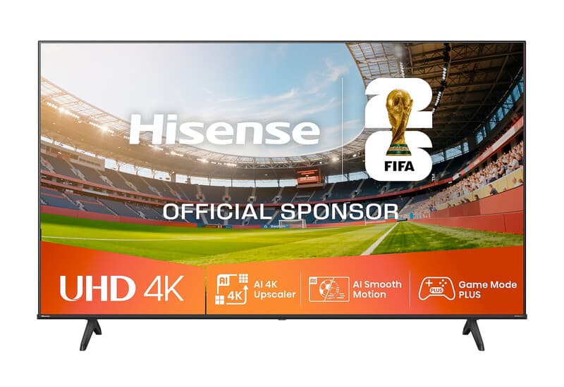 Hisense 65E6NT 164 cm (65 Zoll) Fernseher, 4K-UHD-Smart-TV, präzise Farbwiedergabe, HDR, Dolby Vision, 60 Hz, Dreifach-Tuner DVB-C/S/S2/T/T2, WLAN,