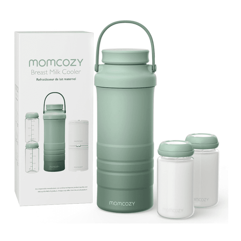 Momcozy tragbarer Muttermilchkühler 22 oz (650 ml), unverzichtbar für unterwegs, 360°-Kühlung, bis zu 24 Stunden haltbar, großes Reisemodell,