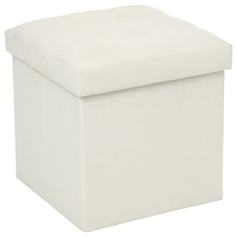 Atmosphera Samt-Hocker faltbar Beige