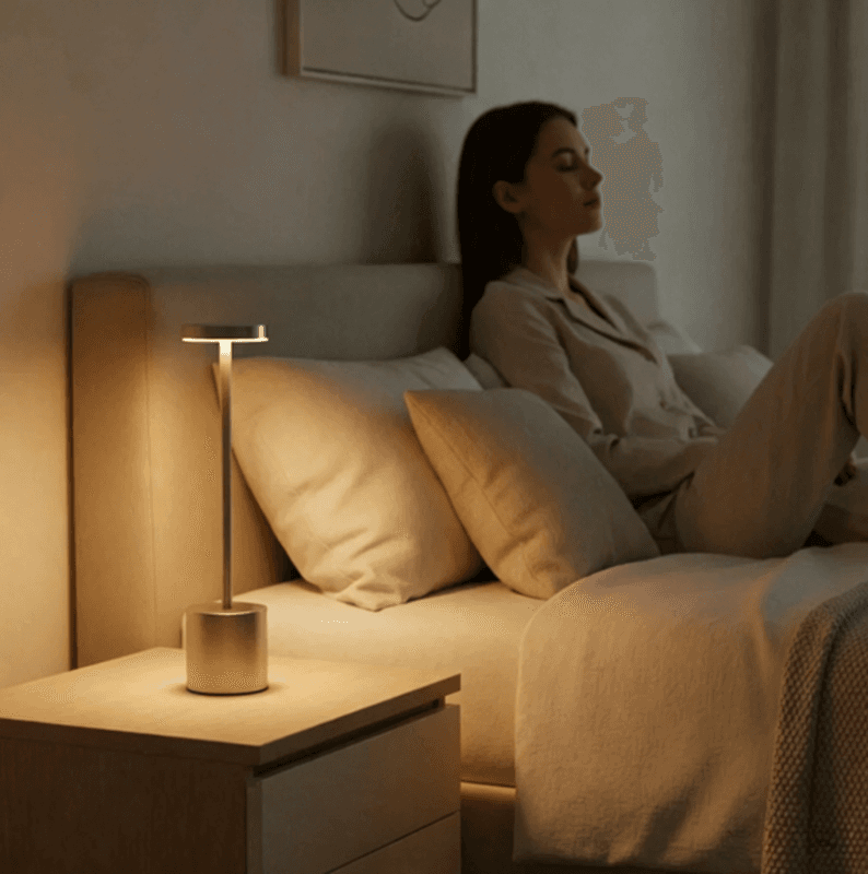 LED Tischlampe, kabellos, 1800 mAh, Touch-Tischlampe, dimmbar, batteriebetrieben, wiederaufladbar, Eisen & Acryl, 3 Farbtemperaturen, für Outdoor,