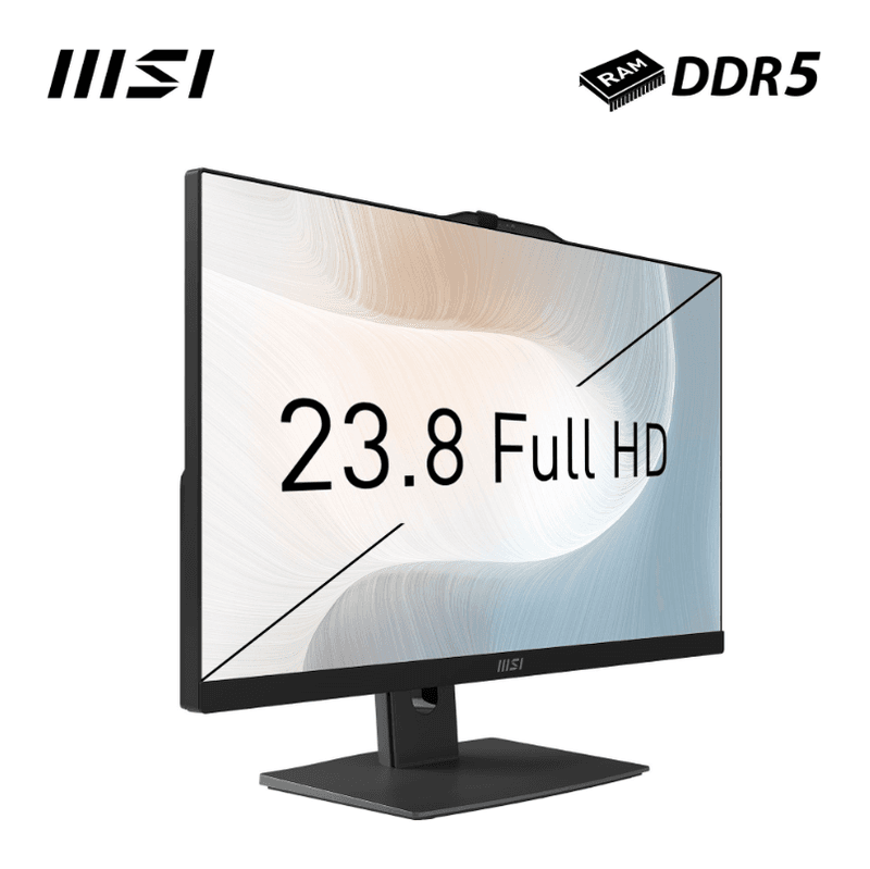 MSI Modern AM242P 1M-1848AT, 23,8" FHD 75Hz, Core i3 100U, 8GB, 256GB SSD, Wi-Fi 6E, Win11Pro