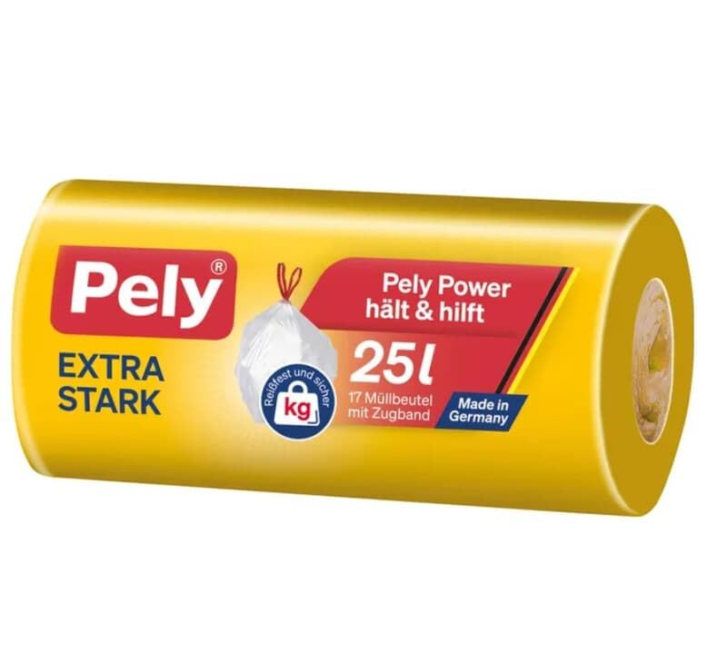 Pely Müllbeutel Zugband 25l Extra-Stark 17 St