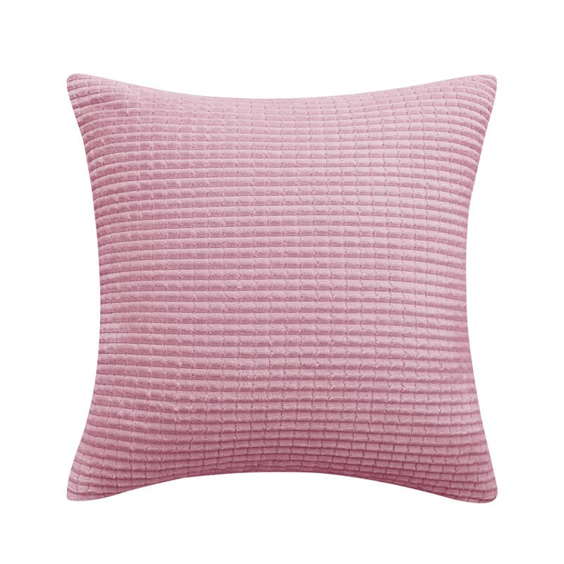 Deconovo Sofakissenbezug in Samtoptik, Farbe pink, 50 x 50 cm, 1 Stück