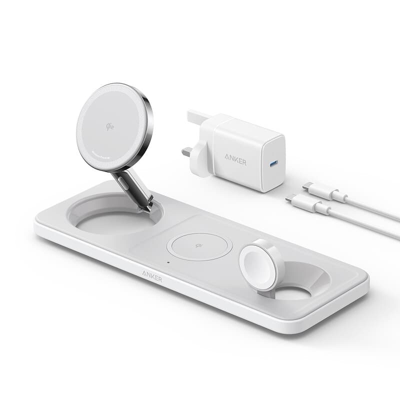 Anker MagGo-1 Universell Weiß USB Kabelloses Laden Schnellladen Innen