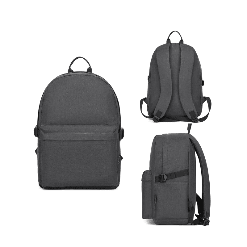 Kono Lässiger leichter Reiserucksack für Schule und Arbeit (Dunkelgrau)