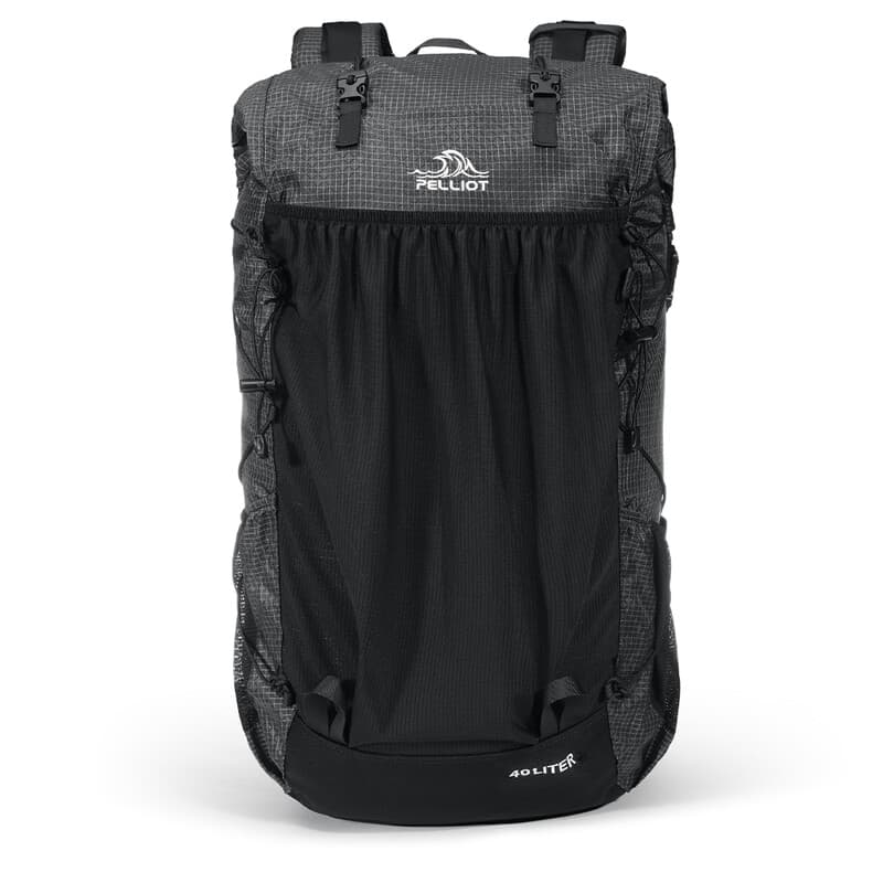 PELLIOT Trekking-Rucksack Unisex Camping-Reise Wasserdicht Langlebig – geräumig & robust für mehrtägige Wandertouren, Felsgrau, 40 L