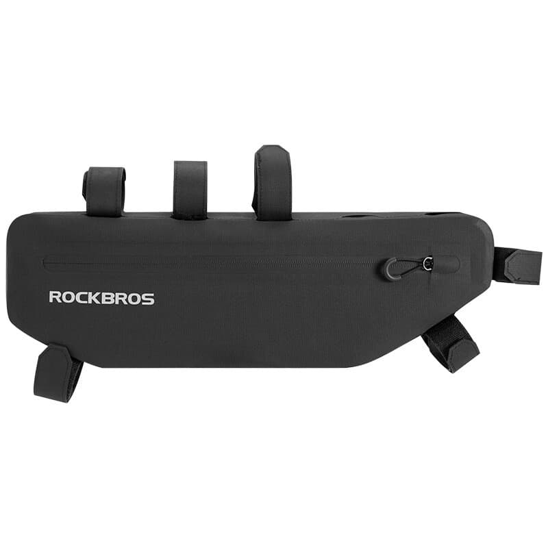 Wasserdichte Fahrrad-Bag für den Oberrohrbereich, dreieckige Gepäcktasche für Rennrad & MTB, Handyhalterungstasche für das Fahrrad, 40 x 12,5 cm