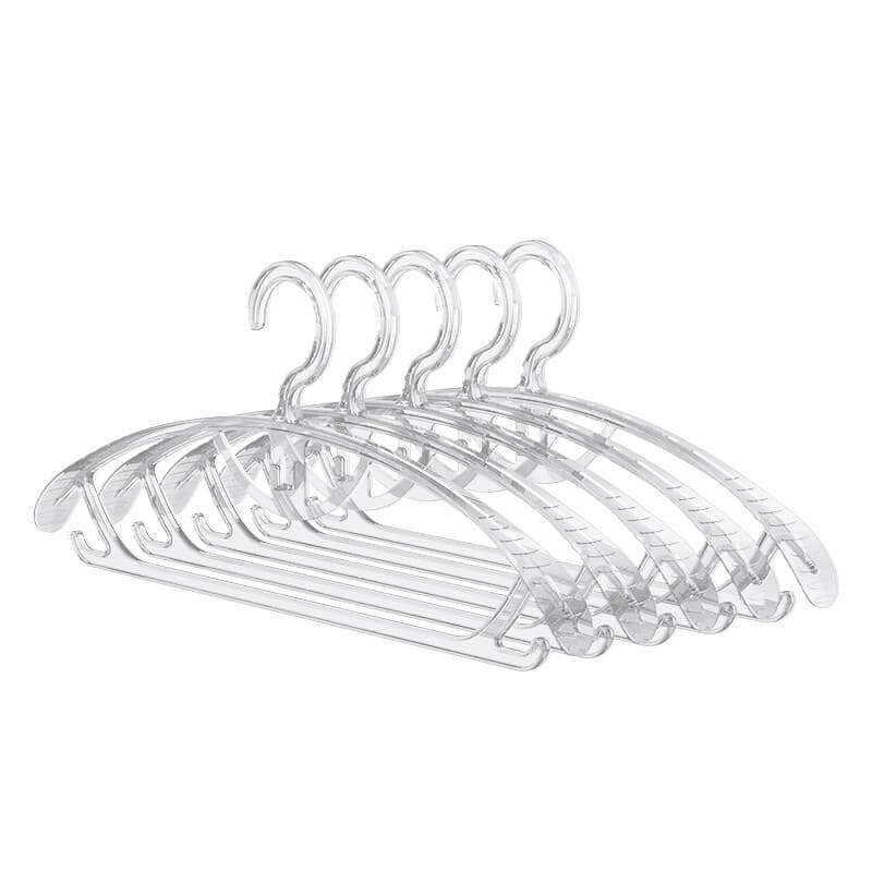 JORDAN&JUDY Transparente rutschfeste Kunststoff-Kleiderbügel für den Haushalt, Anti-Rutsch, keine Schulterausbeulungen, 15 Stück