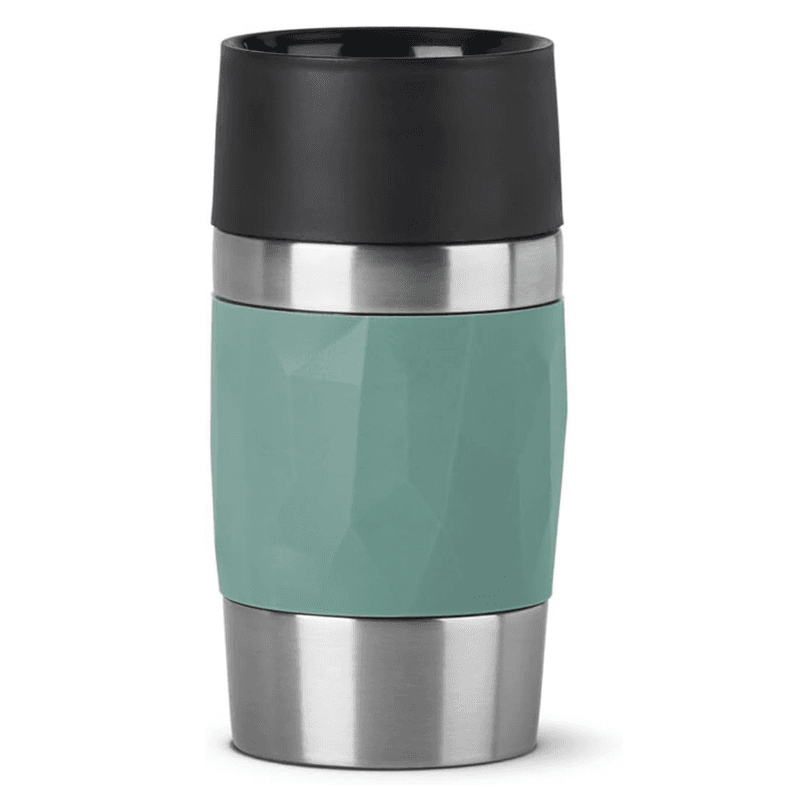 Tefal Reisebecher Compact, 0,3 l, Edelstahl, Silikonbeschichtung