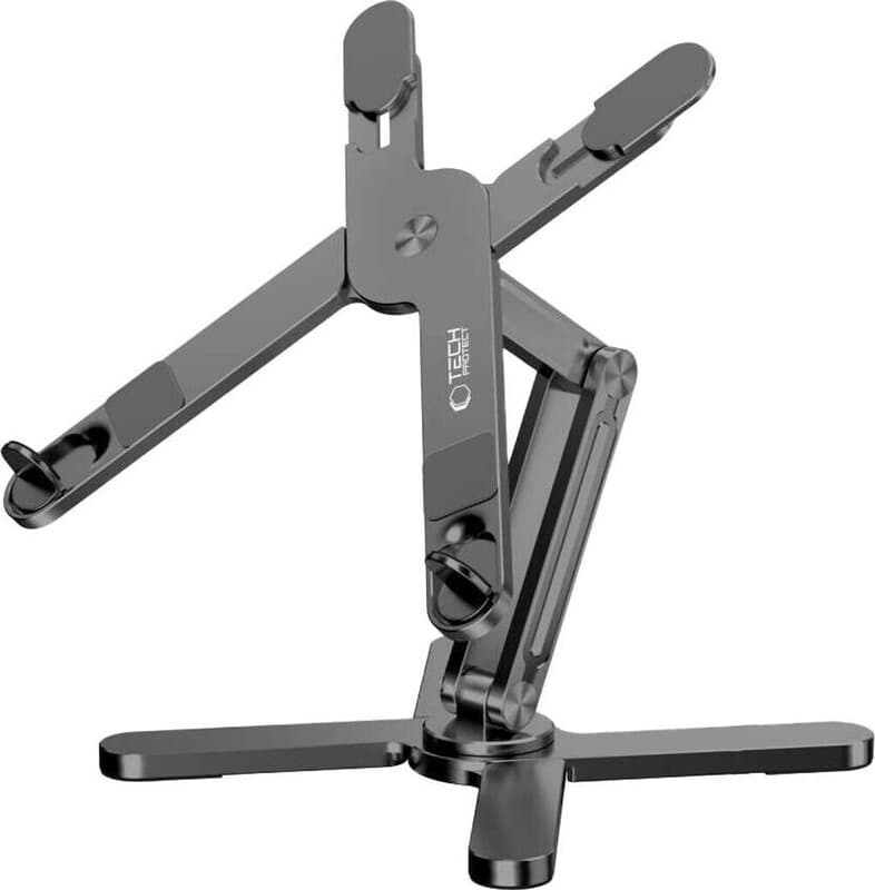 Tech-Protect ULS200 Laptop-Ständer - Verstellbar und Faltbar, Aluminium, Für Geräte bis 16 Zoll, Grau