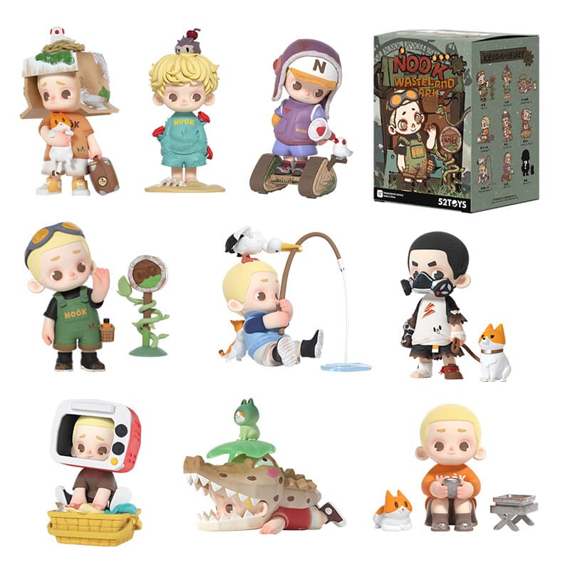52TOYS NOOK Wasteland Paradise Serie Blind Box, Trendige Sammelfigur, Niedliche Plüsch-Schreibtischdekoration, Geburtstagsgeschenk, Eine zufällige