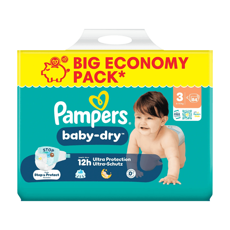 Pampers Baby Dry Größe 3 Midi 6-10kg Big Economy Pack 84 Stück