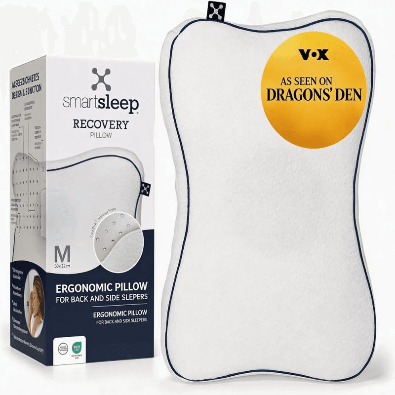 smartsleep® RECOVERY PILLOW Nackenstützkissen, ergonomisches Kissen aus Memory-Schaum mit Kopfmulde, für Rücken- und Seitenschläfer