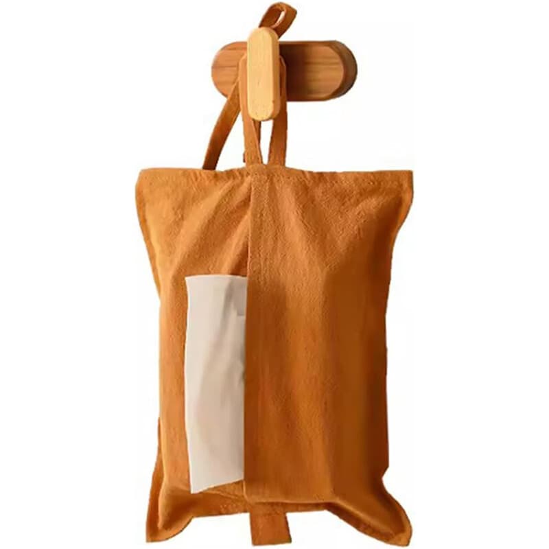 1 Stück tragbare Taschentücher-Tasche, hängender Taschentuchspender für verschiedene Orte, orange