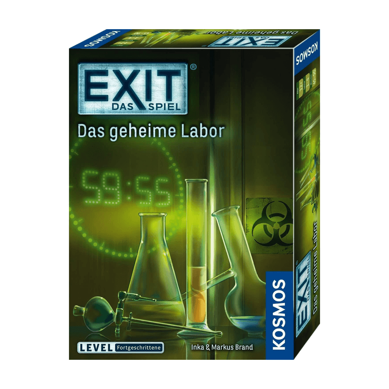 KOSMOS EXIT Das Spiel - Das geheime Labor, Escape-Room-Spiel für Fortgeschrittene, 1-4 Spieler, ab 12 Jahren