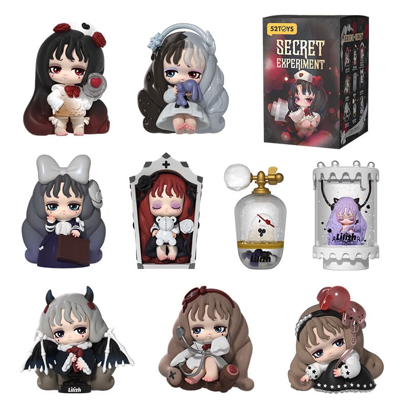 52TOYS Lilith Secret Experiment Serie Blind Box Dunkle Gothic Sammelfigur Schreibtischdekoration Geburtstagsgeschenk Eine Zufällige Figur Pro