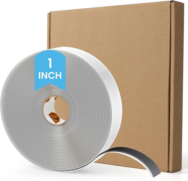 TAPEBEAR Butyl-Dichtungsband Schwarz, 1" x 30' x 1/8" Klempnerkittband, RV-Fensterdichtmittel und Abdichtung, Wasserdichtes Butyl-Dichtband Gummiband
