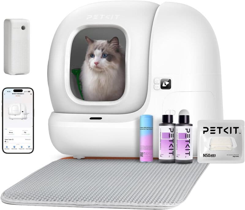 PETKIT Pura Max 2 Premium-Katzenstreuautomat, 76 Liter, automatische Reinigung, xSecure-Sicherheitsverriegelung, Geruchsneutralisierung,