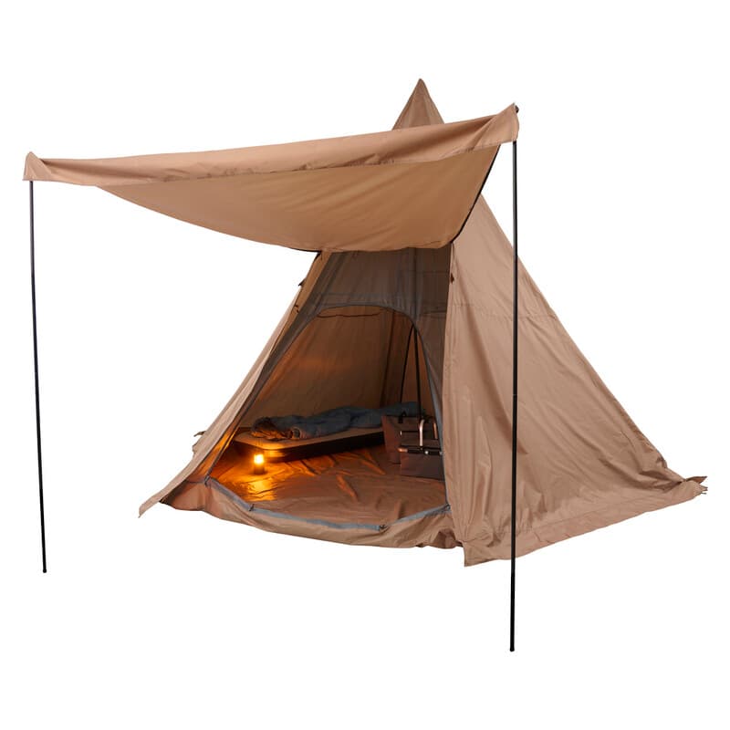OUTFIT Tipi-Zelt für Camping und Outdoor-Schlafen für 6 Personen (450 x 390 cm), Teepee-Zelt für Glamping mit Familie und Freunden