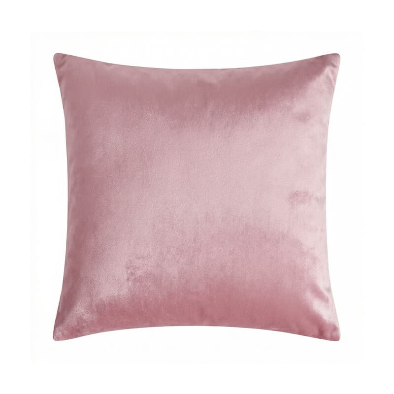 Deconovo Kissenbezug aus niederländischem Samt, Pink, 45 x 45 cm, 1 Stück