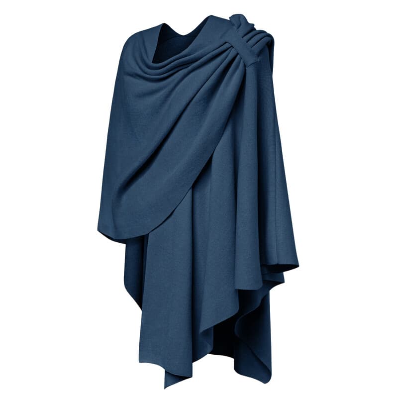 PULI Damen-Schal 18015, dunkelblau (Farbe F)