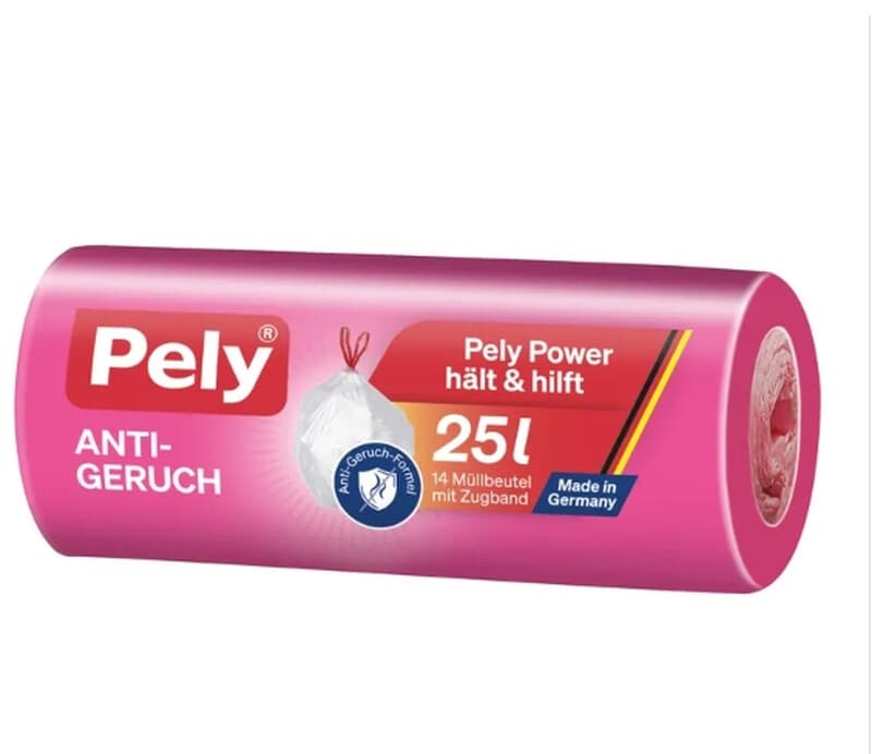 Pely Zugband-Beutel Anti-Geruch 25l 14 St