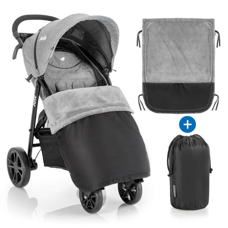 Zamboo Kinderwagendecke - Schwarz Grau