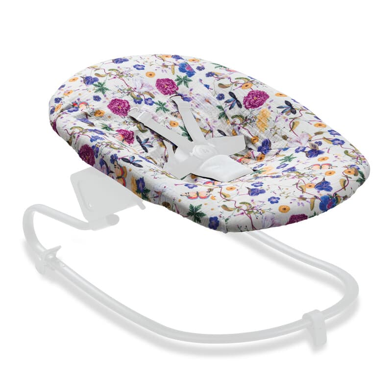 Hauck Bezug für Alpha Newborn Bouncer (atmungsaktiv & einfach waschbar) - Blumenbeige