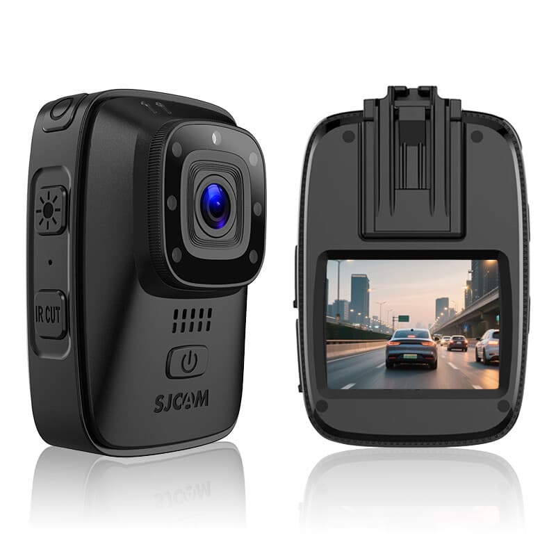 SJCAM A10 Körpergetragene und Fahrzeugkamera mit Nachtsicht IP65 Wasserdicht 450 Min Akkulaufzeit 140° Weitwinkel 12MP Fotos 2.4GHz WiFi Kompakt