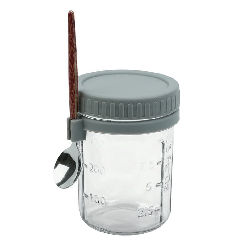 TRAVELBOWL 400 ml Porridge-To-Go-Becher mit Deckel und Löffel, tragbare Frühstücksdose für unterwegs