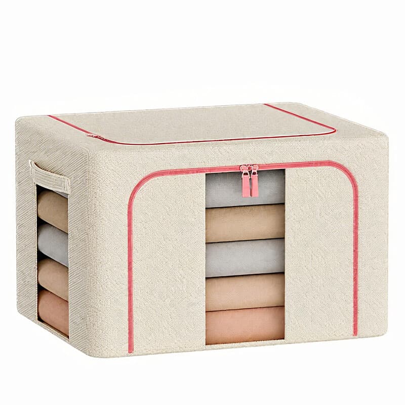 SNSP Aufbewahrungsbox, 2 Stück, Aufbewahrungsbox für große Stoffdecken, Wäschefolder aus Oxford-Gewebe, faltbar, Khaki, 66 Liter x 2 Stück
