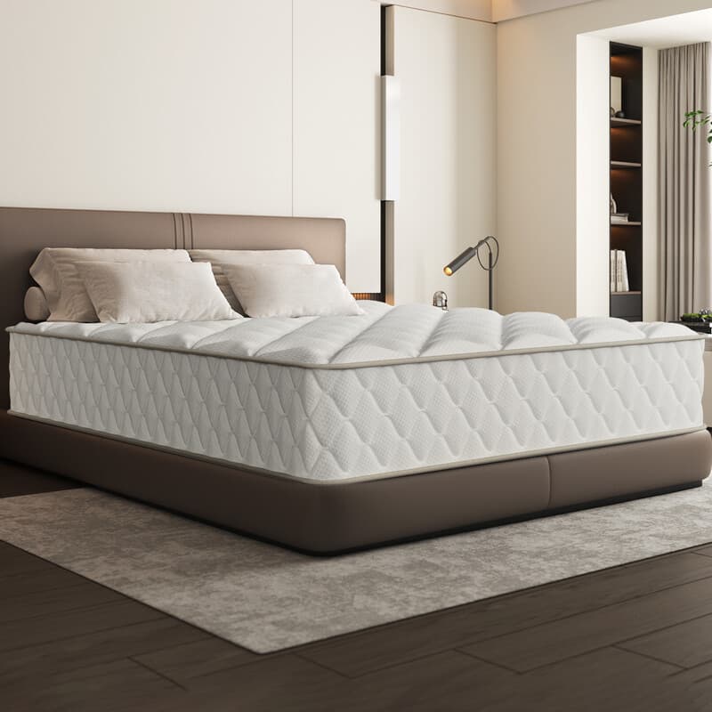 GTIMEX 7-Zonen-Federkernmatratze mit Spannbettlaken, 80 x 200 cm, 22 cm Höhe, Härtegrad H3, atmungsaktiv, rückenstützend, orthopädisch