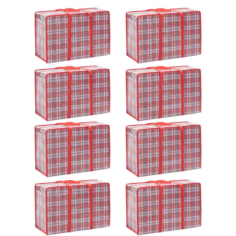 8-teiliges praktisches Aufbewahrungstaschen-Set für Daunendecken, platzsparend, geeignet für Kleidung und Bettwäsche. 68*50*24cm rot