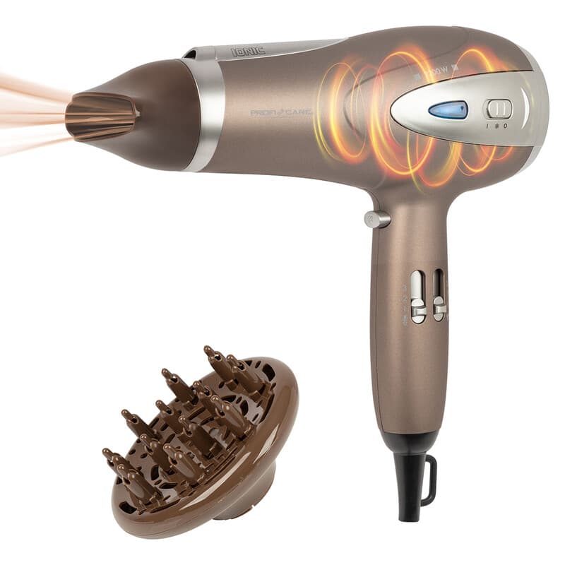 ProfiCare® Haartrockner mit Ionisierungsfunktion 2200W | extra leichter Reiseföhn 3 Leistungsstufen und 2 Gebläsestufen | Haarföhn inkl. Cool-Shot