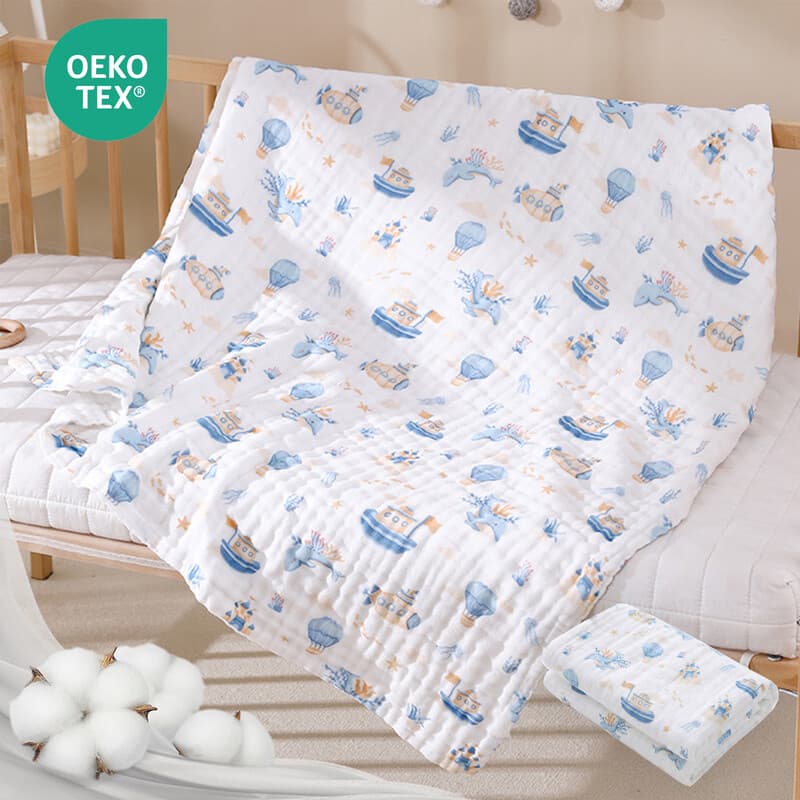 LeBonsoir Towels, Babymuslin-Quadrate, 2er-Kombipack, Baumwoll-Babywindelauflagen für Neugeborene, saugfähig & atmungsaktiv, ideal zum Reinigen,