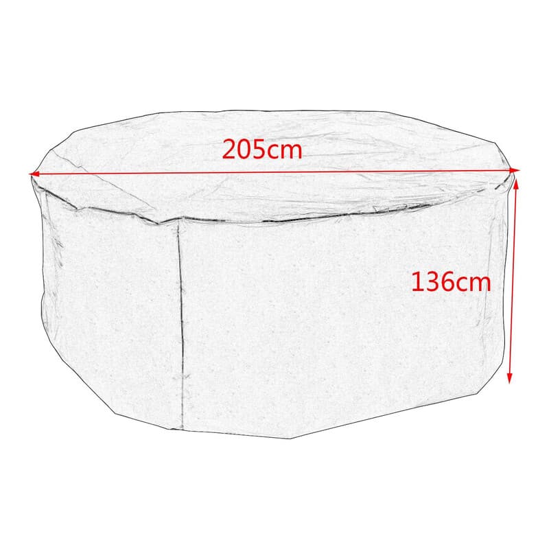 EUGAD Transparente Schutzhülle für Gartenmöbel 205 x 136 cm, ideal für Gartentische, Pools und Spielzeug für den Außenbereich zum Schutz vor