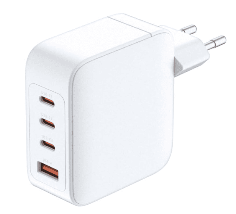 D-Link DCF-141 140 W GaN-USB-Ladegerät – (4-Port-Schnellladegerät mit PD 3.1, QC 4.0, USB-C & USB-A – Kompakter Netzadapter für MacBook,